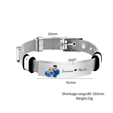 The Photo ID Bracelet — example personalization