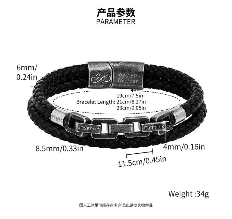 The Vintage Braided Bracelet — Illustrated measurements — fit not yet confirmed