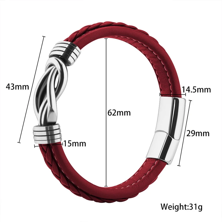 The Infinity Detail Bracelet — Illustrated measurements — fit not yet confirmed