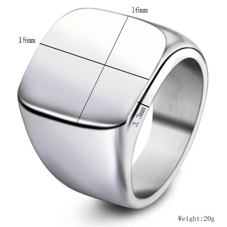The Photo & Text Ring — Illustrated measurements — fit not yet confirmed