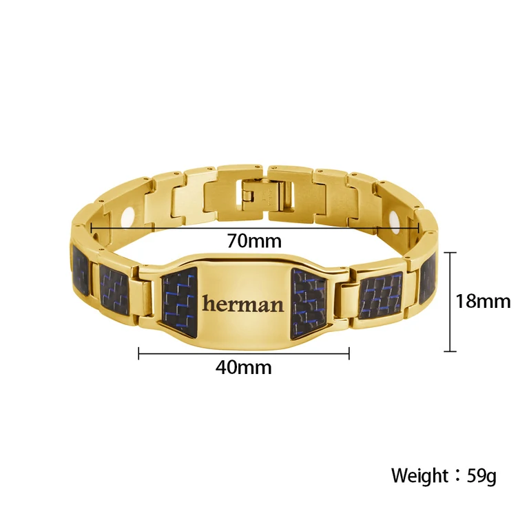 The Portrait ID Bracelet — Illustrated measurements — fit not yet confirmed