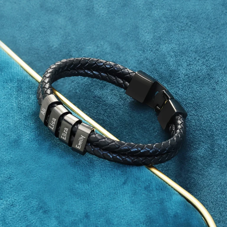The Braided Name Bead Bracelet — Design study 5