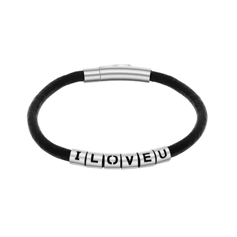 The Cutout Letter Bracelet — example personalization
