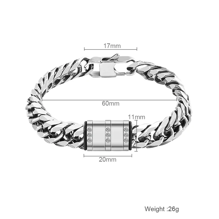 The Signature Chain Bracelet — Illustrated measurements — fit not yet confirmed