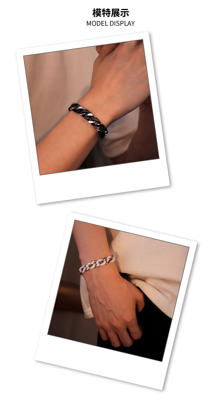The Bold Link Bracelet — On-wrist view