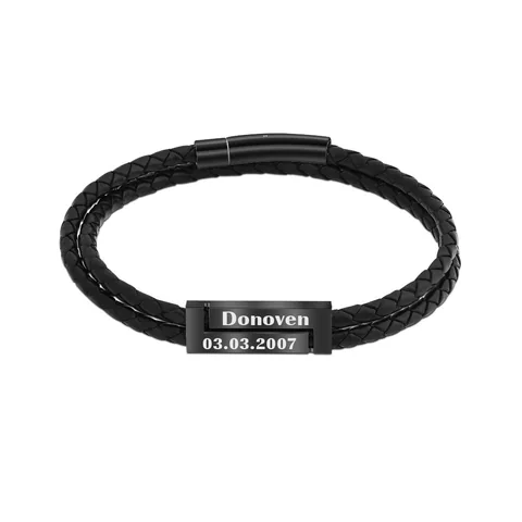 The Name Cord Bracelet — example personalization