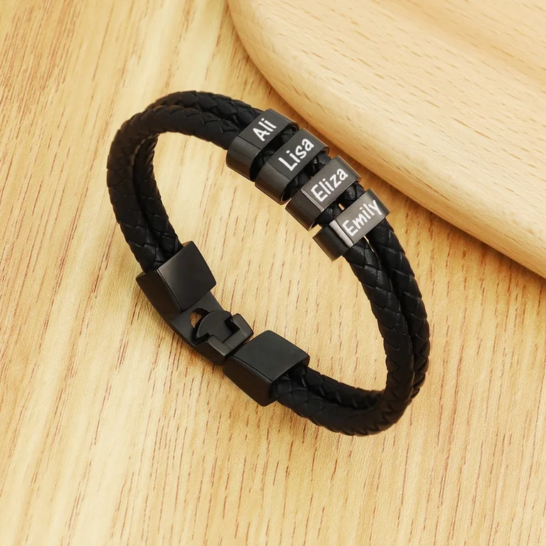 The Braided Name Bead Bracelet — design reference photograph