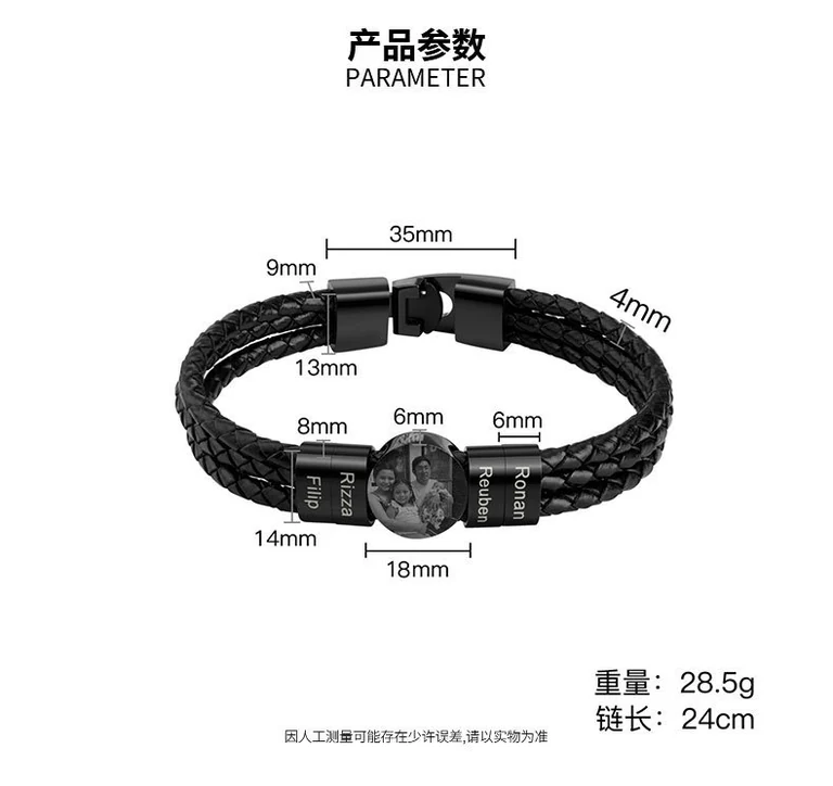The Round Portrait Bracelet — Illustrated measurements — fit not yet confirmed