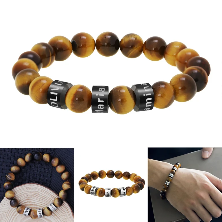 The Three-Name Bead Bracelet — Design study 2