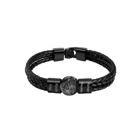 The Round Portrait Bracelet — example personalization