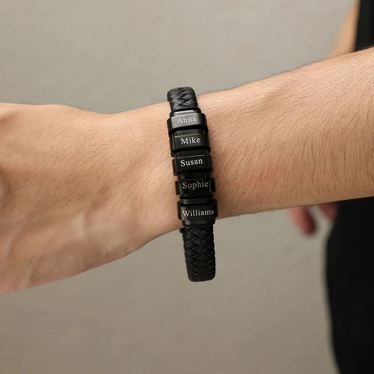 The Family Cord Bracelet — On-wrist view