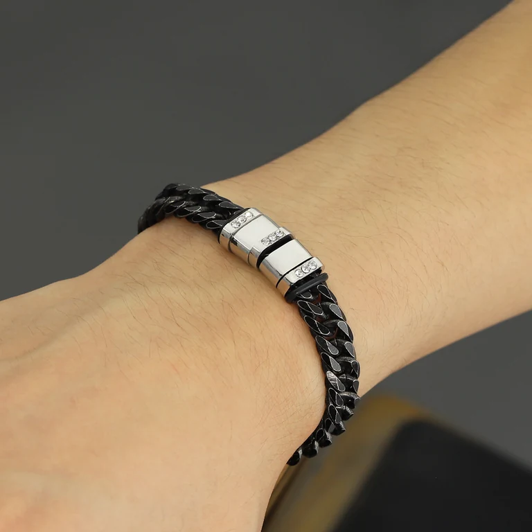 The Signature Chain Bracelet — On-wrist view
