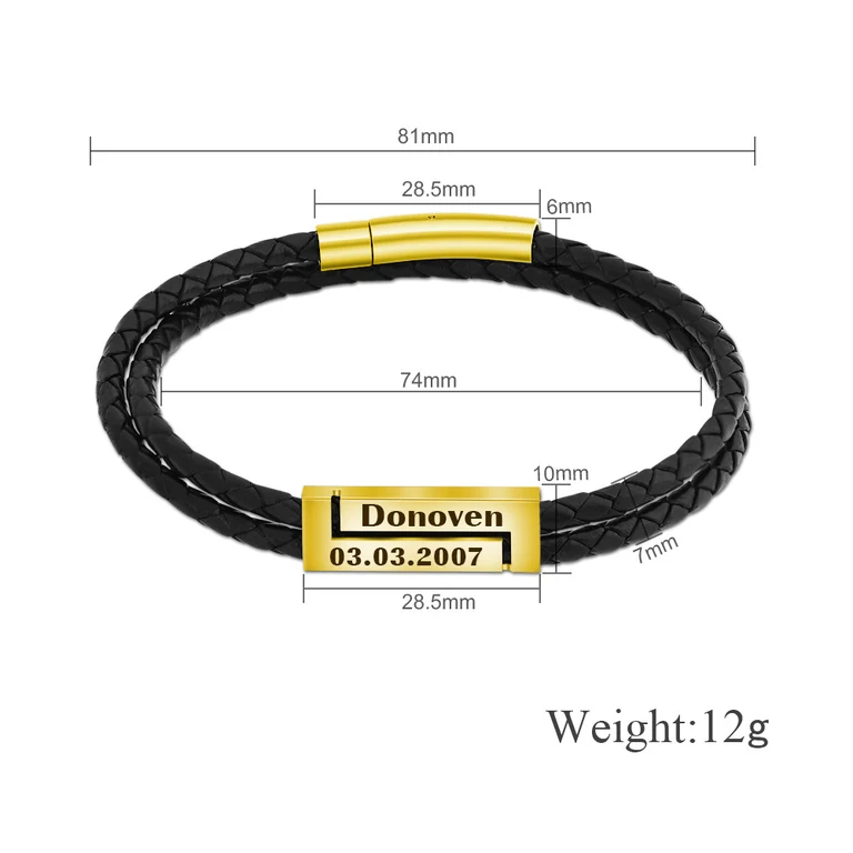 The Name Cord Bracelet — Illustrated measurements — fit not yet confirmed