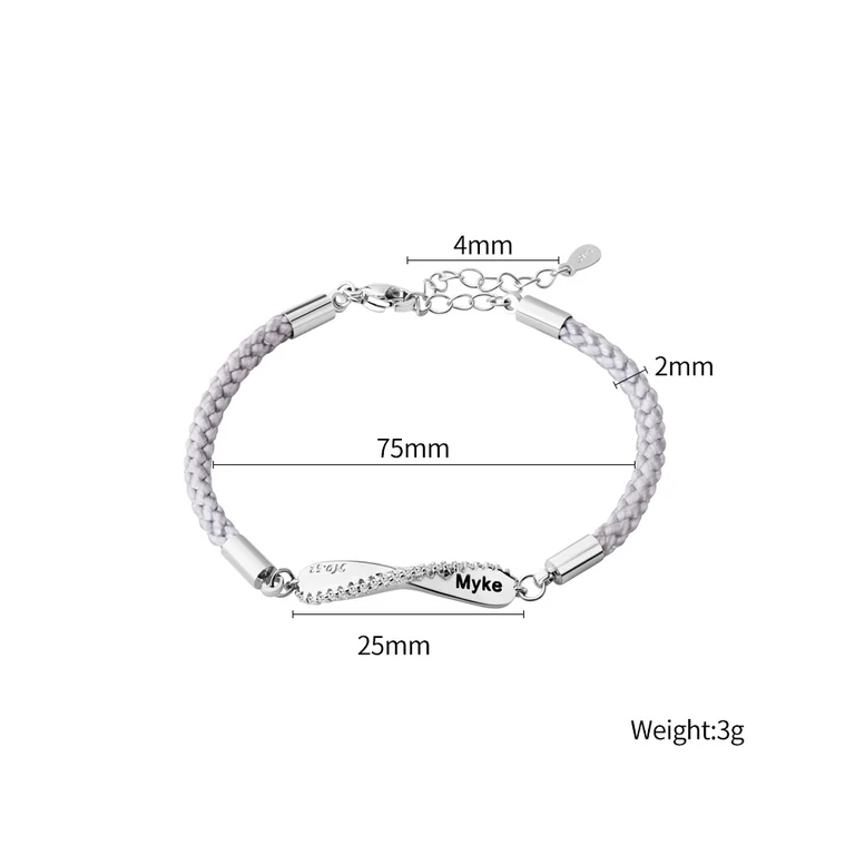 The Infinity Bracelet — Illustrated measurements — fit not yet confirmed