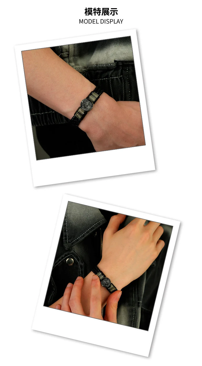 The Round Portrait Bracelet — On-wrist view