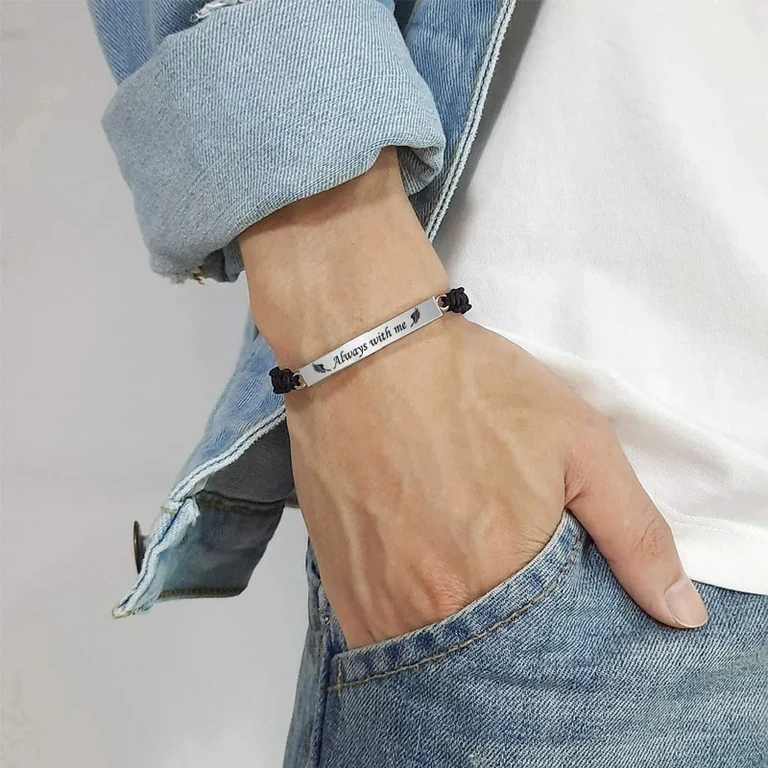 The Oval Keepsake Bracelet — On-wrist view