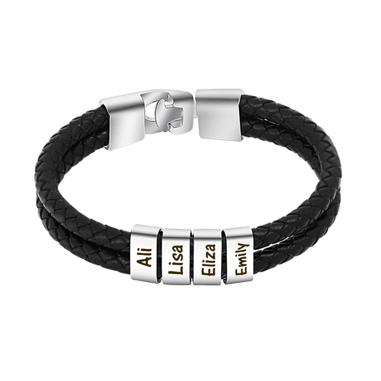The Braided Name Bead Bracelet — Design study 6