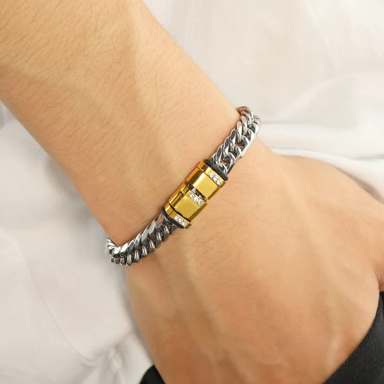 The Signature Chain Bracelet — On-wrist view