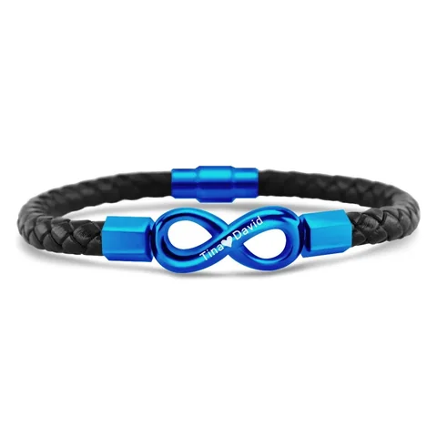 The Infinity Cord Bracelet — example personalization