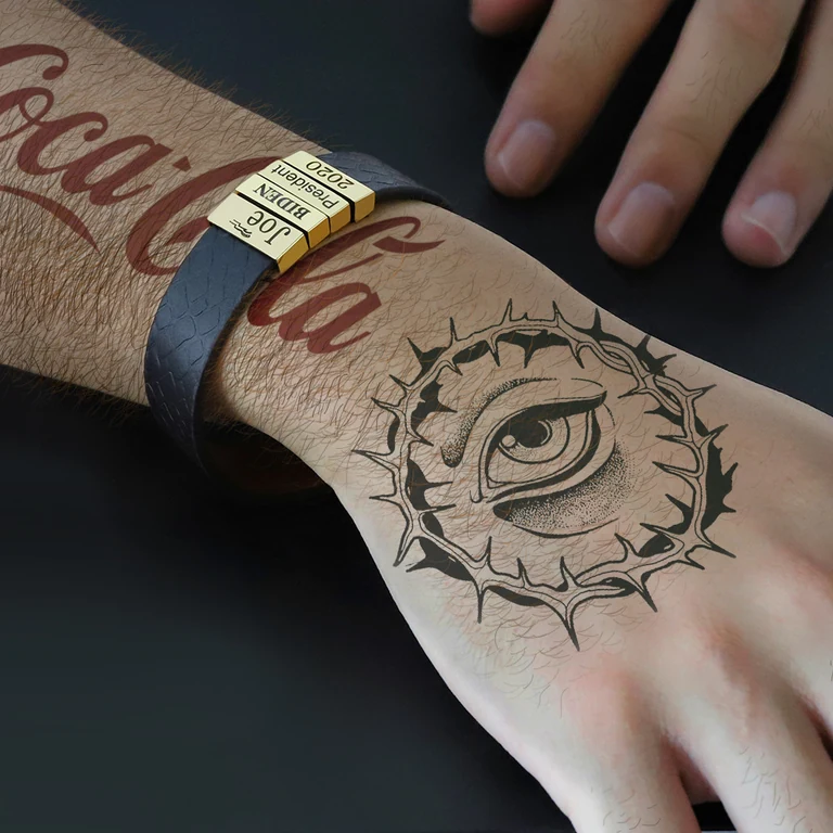 The Slim ID Bracelet — On-wrist view